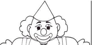 Molde de Palhaço para o Carnaval no jardim infantil