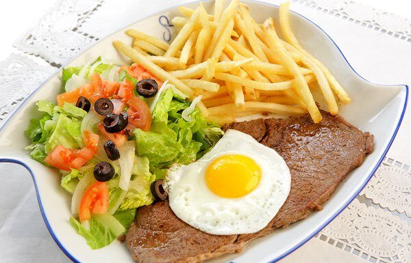 Prato com menos calorias