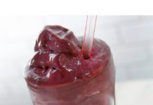 Batido de açai e iogurte