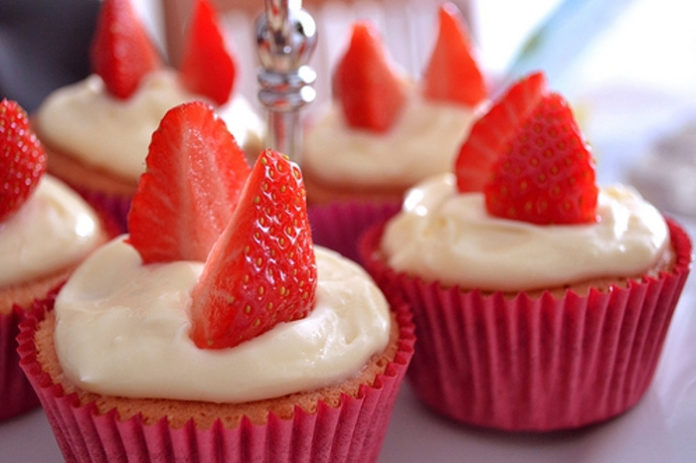 Receita de cupcakes de morango