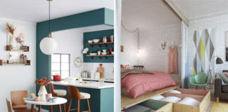 Decoração de apartamento pequeno - cozinha e quarto