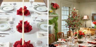 Decoração da mesa de Natal