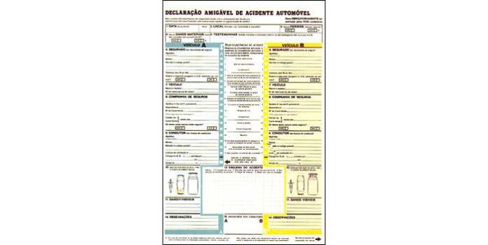 Declaração Amigável de Acidente Automóvel