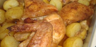 Frango com castanhas no forno