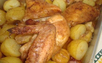 Frango com castanhas no forno