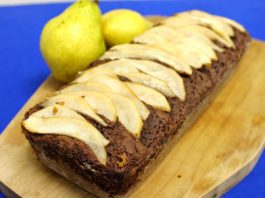 Receita de Bolo de cacau e pêra