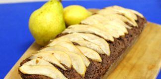 Receita de Bolo de cacau e pêra