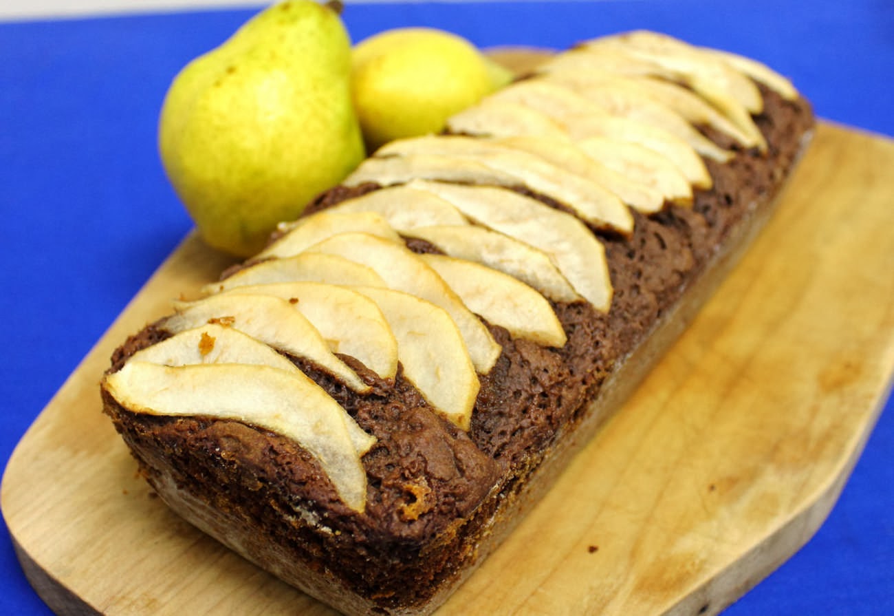 Receita de Bolo de cacau e pêra