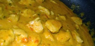 Receita de Frango de caril com coco