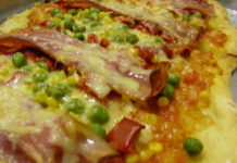 Receita de PIzza Pimentos e Bacon