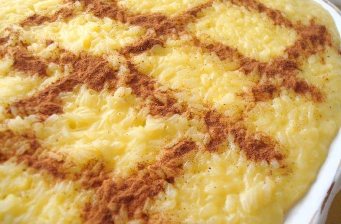 Receita de arroz doce cremoso