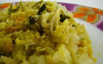 Bacalhau à rijo com couve lombarda Receita de bacalhau à rijo