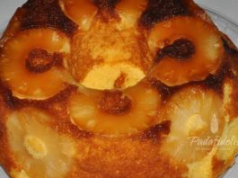 Receita de bolo de Ananás caramelizado