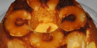 Receita de bolo de Ananás caramelizado