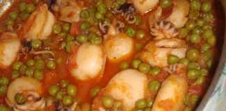 Receita de chocos com ervilhas