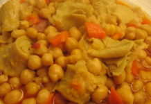 Receita de dobrada com grão de bico