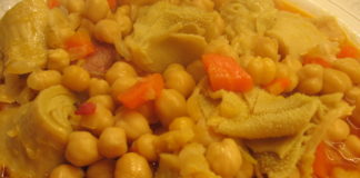 Receita de dobrada com grão de bico