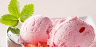 Receita de sorvete de morangos