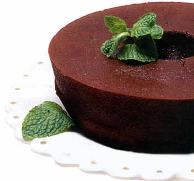 Receita de pudim de chocolate com menta