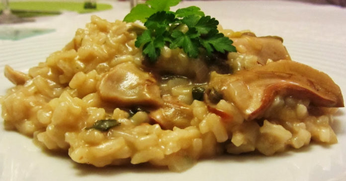 Receita de Risotto Milanês com Cogumelos