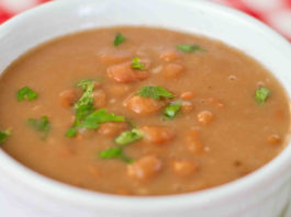 Receita de sopa de feijão manteiga com batata