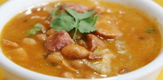 Receita de sopa de grão com carne