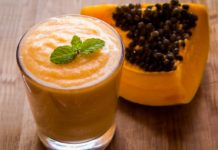 Receita de sumo de papaia e melão