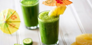 Receita de Sumo de abacaxi e pepino