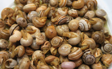 Receita de caracóis à portuguesa