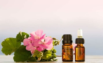 Óleo essencial de Gerâneo, conhecido como o óleo da mulher Óleo essencial de Gerâneo