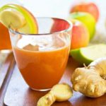Receita de Sumo detox de gengibre, cenoura e maçã