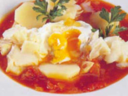 Receita de sopa de tomate com bacalhau