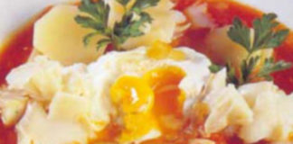 Receita de sopa de tomate com bacalhau