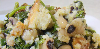 MIgas de feijão frade com couve portuguesa