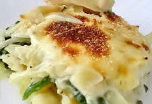 Receita de Bacalhau com espinafres gratinado