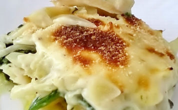 Receita de Bacalhau com espinafres gratinado