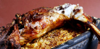 Receita de anho assado ou cabrito assado em forno de lenha